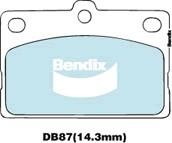 Bendix USA DB87 GCT Brake Pad Set, disc brake DB87GCT