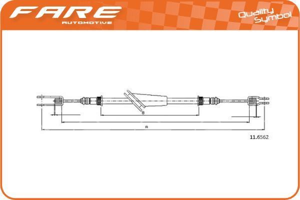Fare 18922 Cable Pull, parking brake 18922