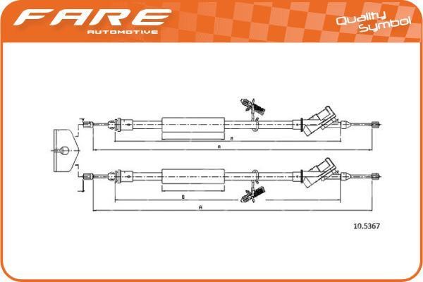 Fare 18247 Cable Pull, parking brake 18247