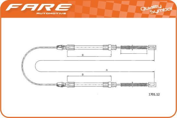 Fare 18059 Cable Pull, parking brake 18059