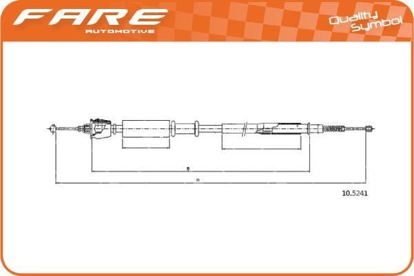 Fare 18423 Cable Pull, parking brake 18423