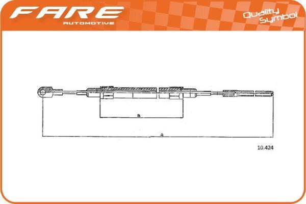 Fare 17767 Cable Pull, parking brake 17767