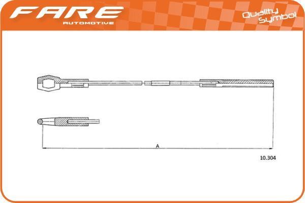 Fare 24887 Cable Pull, clutch control 24887