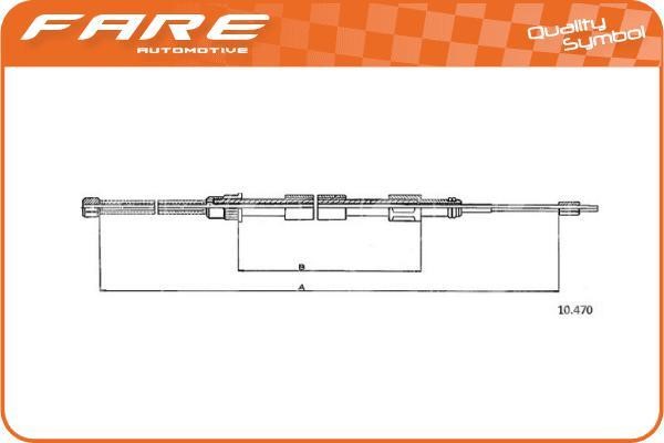 Fare 17592 Cable Pull, parking brake 17592