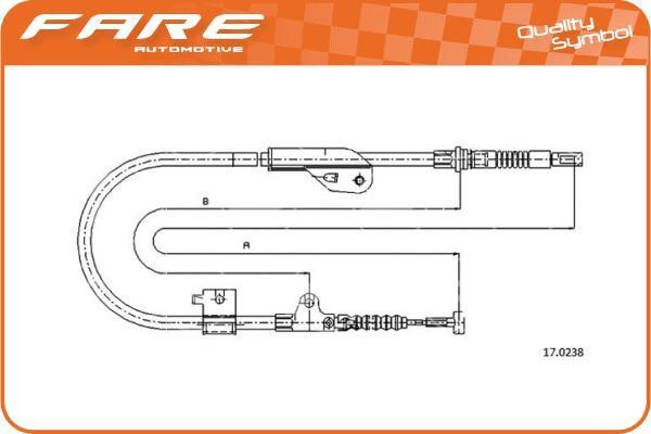 Fare 18545 Cable Pull, parking brake 18545