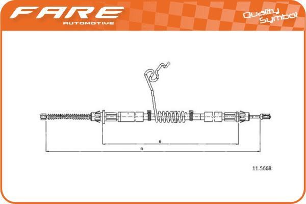 Fare 18240 Cable Pull, parking brake 18240