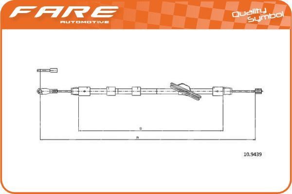 Fare 17940 Cable Pull, parking brake 17940