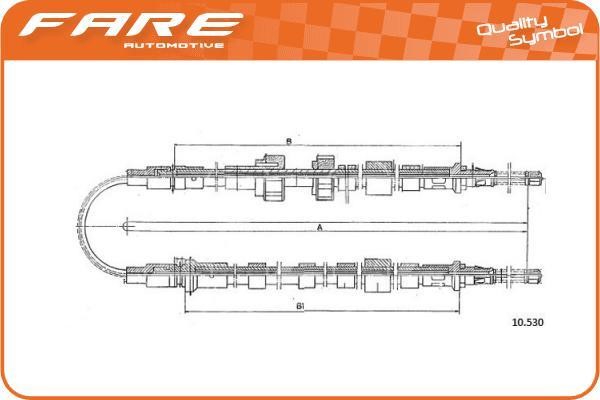 Fare 18180 Cable Pull, parking brake 18180