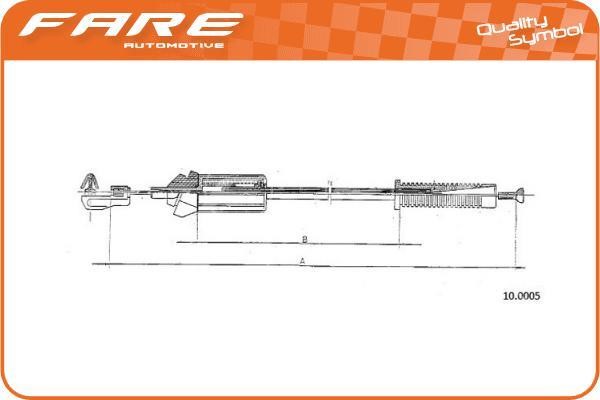 Fare 25543 Accelerator cable 25543