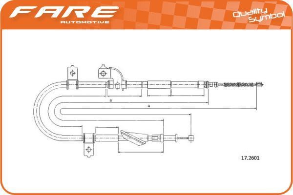 Fare 18969 Cable Pull, parking brake 18969