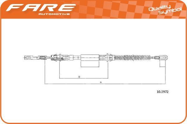 Fare 18654 Cable Pull, parking brake 18654
