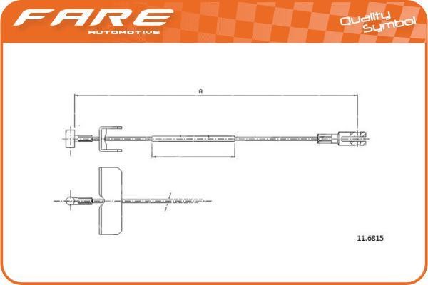 Fare 18590 Cable Pull, parking brake 18590