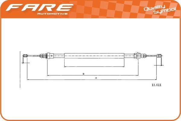 Fare 18754 Cable Pull, parking brake 18754