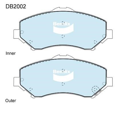 Bendix USA DB2002 -4WD Brake Pad Set, disc brake DB20024WD
