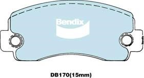 Bendix USA DB170 -4WD Brake Pad Set, disc brake DB1704WD