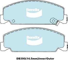 Bendix USA DB390 GCT Brake Pad Set, disc brake DB390GCT