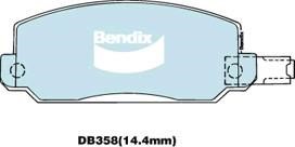 Bendix USA DB358 GCT Brake Pad Set, disc brake DB358GCT