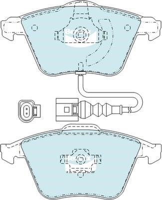 Bendix USA DB2210 EURO+ Brake Pad Set, disc brake DB2210EURO