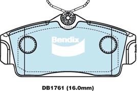 Bendix USA DB1761 GCT Brake Pad Set, disc brake DB1761GCT