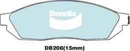 Bendix USA DB208 GCT Brake Pad Set, disc brake DB208GCT