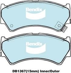 Bendix USA DB1367 GCT Brake Pad Set, disc brake DB1367GCT