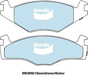 Bendix USA DB399 EURO+ Brake Pad Set, disc brake DB399EURO