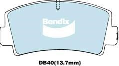Bendix USA DB40 GCT Brake Pad Set, disc brake DB40GCT