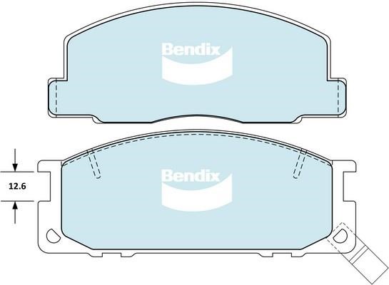 Bendix USA DB1122W HD Brake Pad Set, disc brake DB1122WHD