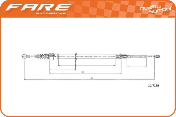Fare 18945 Cable Pull, parking brake 18945