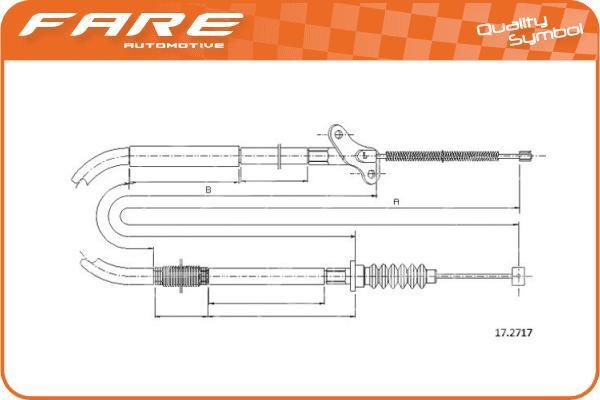 Fare 18370 Cable Pull, parking brake 18370