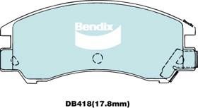 Bendix USA DB418 GCT Brake Pad Set, disc brake DB418GCT