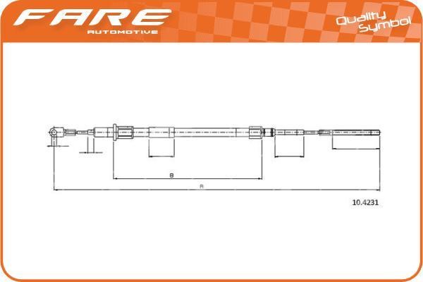 Fare 17791 Cable Pull, parking brake 17791