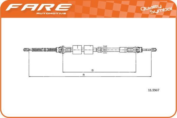 Fare 18219 Cable Pull, parking brake 18219