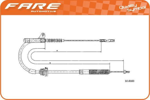 Fare 19187 Cable Pull, parking brake 19187