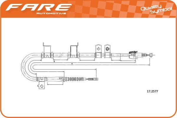 Fare 18356 Cable Pull, parking brake 18356