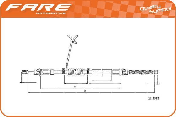 Fare 18274 Cable Pull, parking brake 18274