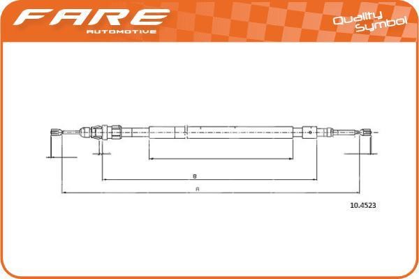 Fare 17852 Cable Pull, parking brake 17852