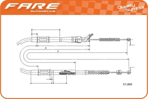 Fare 19071 Cable Pull, parking brake 19071