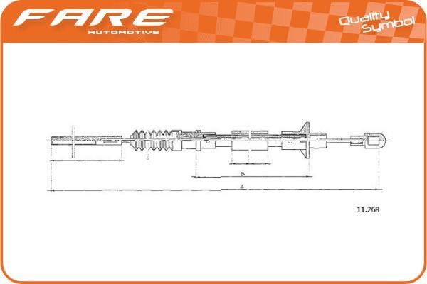 Fare 24712 Cable Pull, clutch control 24712