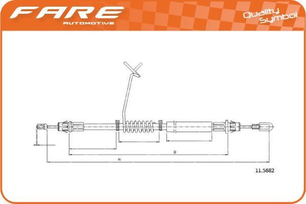 Fare 18276 Cable Pull, parking brake 18276