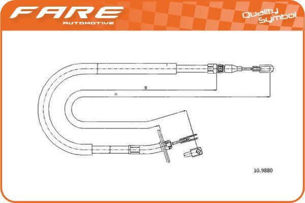 Fare 17933 Cable Pull, parking brake 17933
