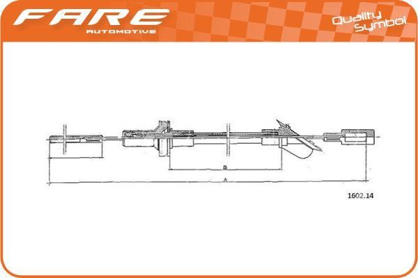 Fare 24520 Cable Pull, clutch control 24520