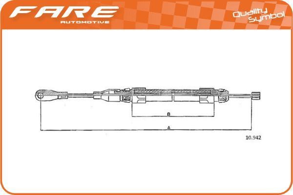 Fare 17899 Cable Pull, parking brake 17899