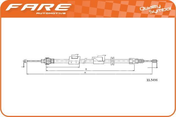 Fare 18268 Cable Pull, parking brake 18268