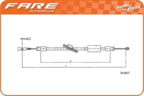 Fare 17941 Cable Pull, parking brake 17941