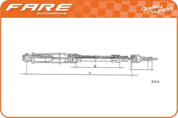 Fare 28579 Cable, starter 28579