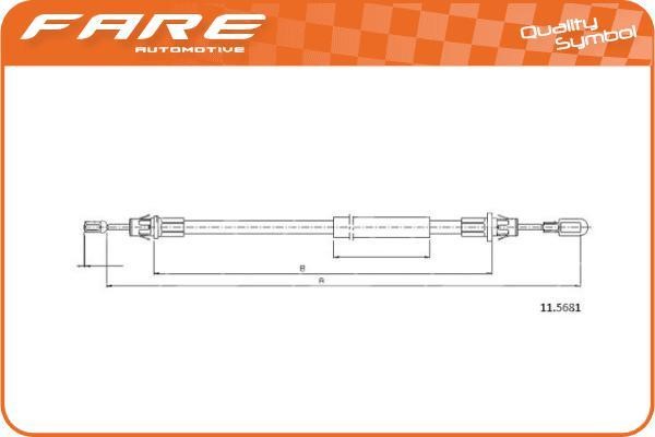 Fare 18275 Cable Pull, parking brake 18275