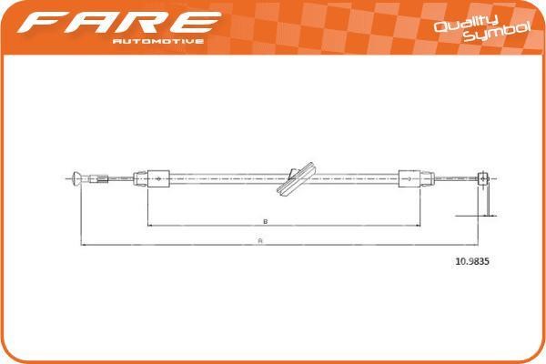Fare 17958 Cable Pull, parking brake 17958