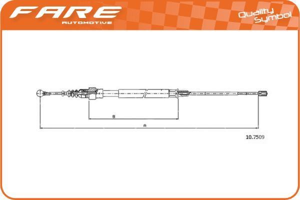 Fare 19272 Cable Pull, parking brake 19272