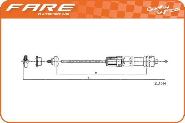 Fare 24778 Cable Pull, clutch control 24778